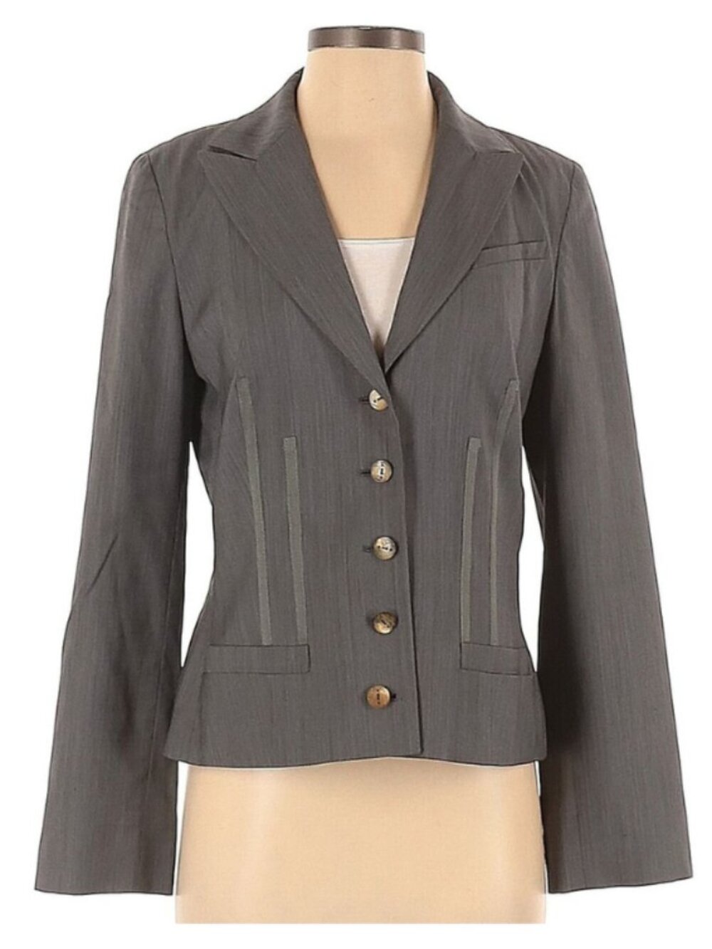 Kenzo Jungle VINTAGE 1990s ITALY Gray 100% Wool Blazer, Size 44 (US10)